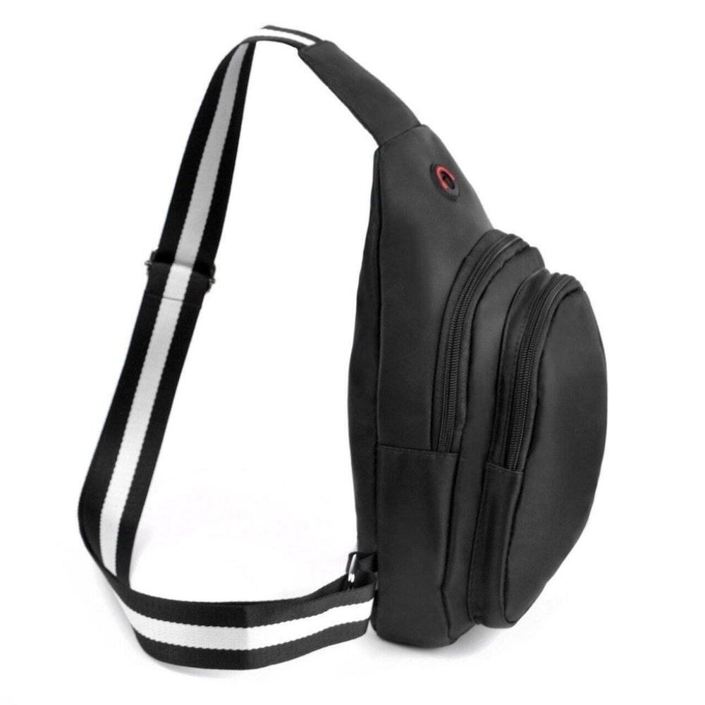 Westend Men's Black Nylon Crossbody Shoulder Unisex Sling Bag - Picture 2 of 4